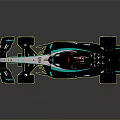 Racing Formula 1 Car With Black White Blue Livery INEOS Petronas Sponsorship And Aerodynamic Design