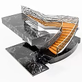 modern staircase revolving staircase 3d model
