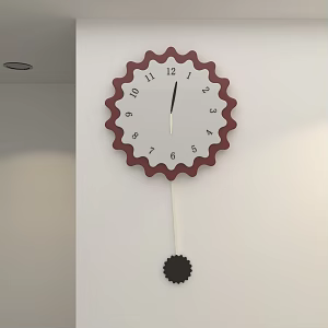 Modern Clock Watch Red Curve 3d model