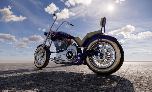 Modern Motorcycle Harley Motorcycle 3d model