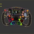 Professional Racing Steering Wheel Commercial Equipment With Multiple Control Buttons And Digital Display Screen