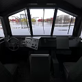 Hovercraft Number 4 With Pontoon Deck And Propeller Fans On Water Surface