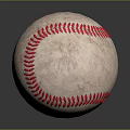 Vintage White Baseball With Red Stitching As Essential Household Sports Item