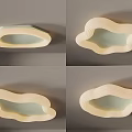 Modern Cloud Shaped Ceiling Lights With Soft Glow And Contemporary Design 3d model