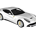 White Ferrari Sports Car With Sleek Body Design Black Windows And Alloy Wheels