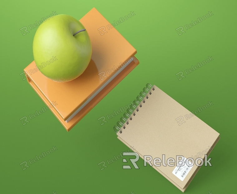 Modern notebook creative background learning model