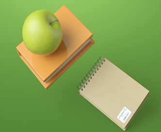 Modern notebook creative background learning 3d model