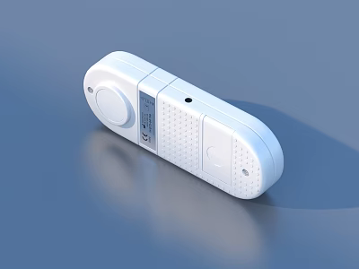 White Handheld Medical Device With Buttons Holes Surface Texture And Modern Design 3d model