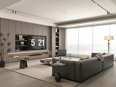 Modern Home Living Room 3d model