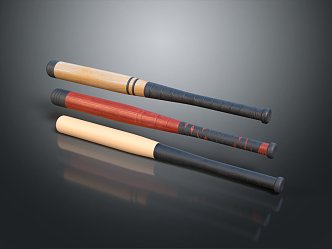 Modern Baseball Bat Baseball Bat Wooden Bat 3d model