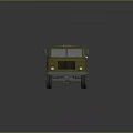 Military Tank Like Vehicle With Green Cover