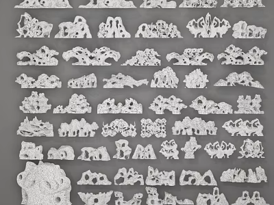 Various Intricate Garden Ornaments With Diverse Decorative Shapes And Sculptural Designs 3d model