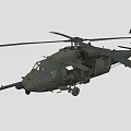 Military Green Helicopter Featuring Rotors Fuselage And Military Equipment Design