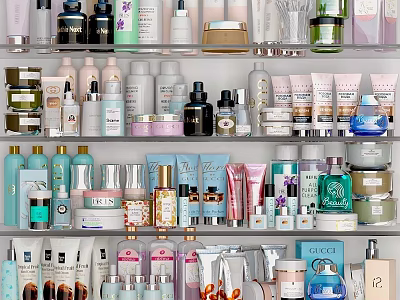 Various Medical Devices Arranged On Shelves With Assorted Healthcare Supplies 3d model