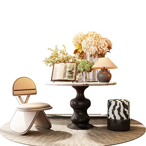 CCD Hotel End View Platform End View Platform Floriculture Glass Vase Green Plant Ornaments Moss 3d model