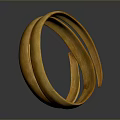 Elegant Golden Ring Shaped Metal Household Item For Home Decor And Daily Use
