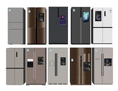 Modern refrigerator 3d model