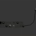 Black Electronic Power Strip With Multiple Outlets And Power Cord