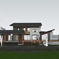 New Chinese Dyeing Workshop 3d model