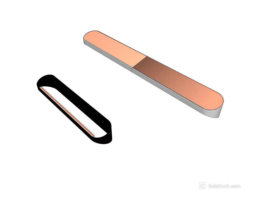 Modern Minimalist Wall Lamp With Black And Copper Finish For Indoor Decoration 3d model 