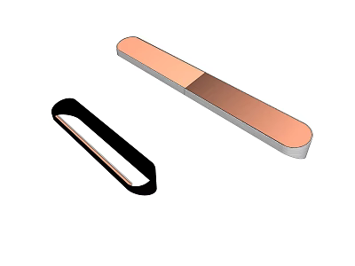 Modern Minimalist Wall Lamp With Black And Copper Finish For Indoor Decoration 3d model