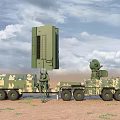 Military Camouflage Functional Vehicle With Radar System And Large Antenna