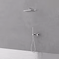 Modern Wall Mounted Shower Head With Handheld Spray And Sleek Design 3d model