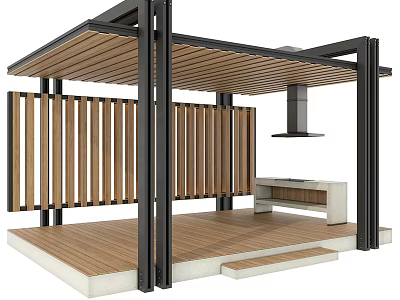 Modern pavilion 3d model