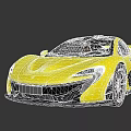 Yellow Sports Car With Sleek Design Black Accents And Aerodynamic Body