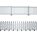 Electric Retractable Sliding Gates With Metal Bars Folding Design And Wheels