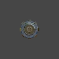 Futuristic Metallic Weapon With Glowing Tip And Intricate Mechanical Structure