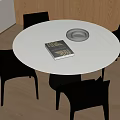Modern Dining Table and Chair Combination 3d model