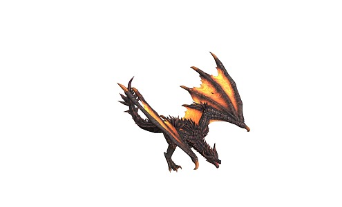 Dragon Animation bip Skeleton Binding Animation Source File Western Fire-breathing Dragon Action Material Net Disk Address 2018362092 3d model