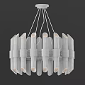 Modern Luxury Chandelier With Golden Frame And Transparent Glass Shades Design