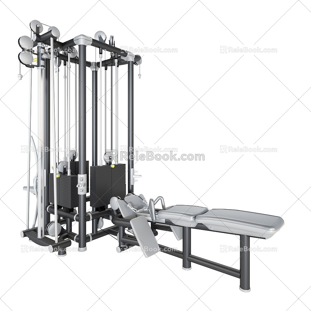 Fitness Equipment 3D Model 3d model