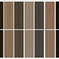 Assorted Wall Panel Styles with Warm Wood Tones and Vertical Slat Designs