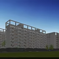 Birds Eye View Planning of Modern Residential Complex With Green Spaces and Walkways