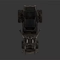Custom Monster Truck With Open Cabin Large Tires And Rugged Metal Frame