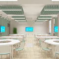 Modern classroom wisdom classroom 3d model