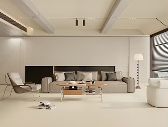 modern living room 3d model