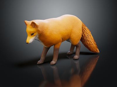 Modern Fox Animal Wild Animal Wild Fox 3d model