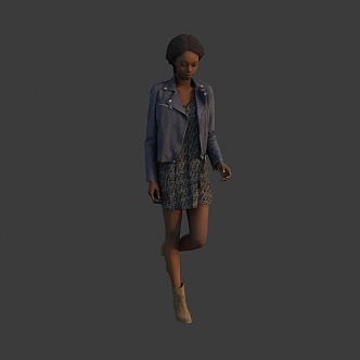 female black 3d model