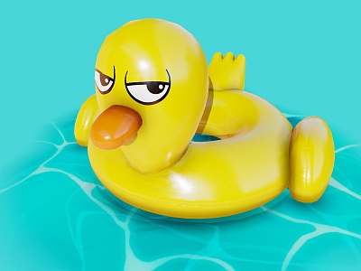 Inflatable Duck Floating Pool Floating Pool Swimming Buoy Lifebuoy Inflated Floating Pool Swimming Duck Yellow Duck model