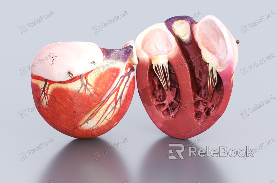 Heart organ planing anatomy medical biology ornaments model