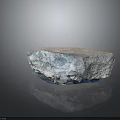 Natural Wood Stone With Unique Rough Texture And Gray Blue Color Polished Base For Decor
