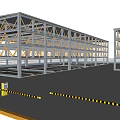 Industrial Steel Structure Building With Multi Story Steel Frames And Open Platforms