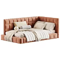 Modern Soft Upholstered Children Bed With Multiple Optional Colors And Cozy Full Bedding Sets