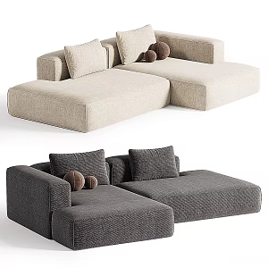Modern double sofa 3d model
