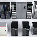 High Performance Commercial Equipment With Server Racks Storage Units And Control Panels 3d model