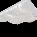 Modern Ceiling Design With Wavy White Texture And Integrated Lighting Features 3d model